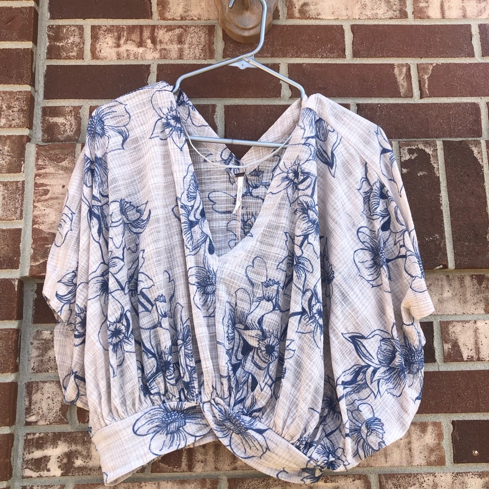 Free People Wrap Hem Billowy Top